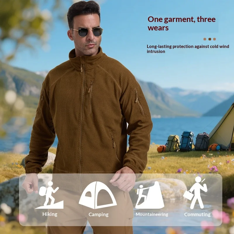 

Теплая уличная флисовая куртка Helikon в стиле пэчворк, бархатный воротник-стойка, тактическая спортивная зимняя куртка унисекс для активного отдыха