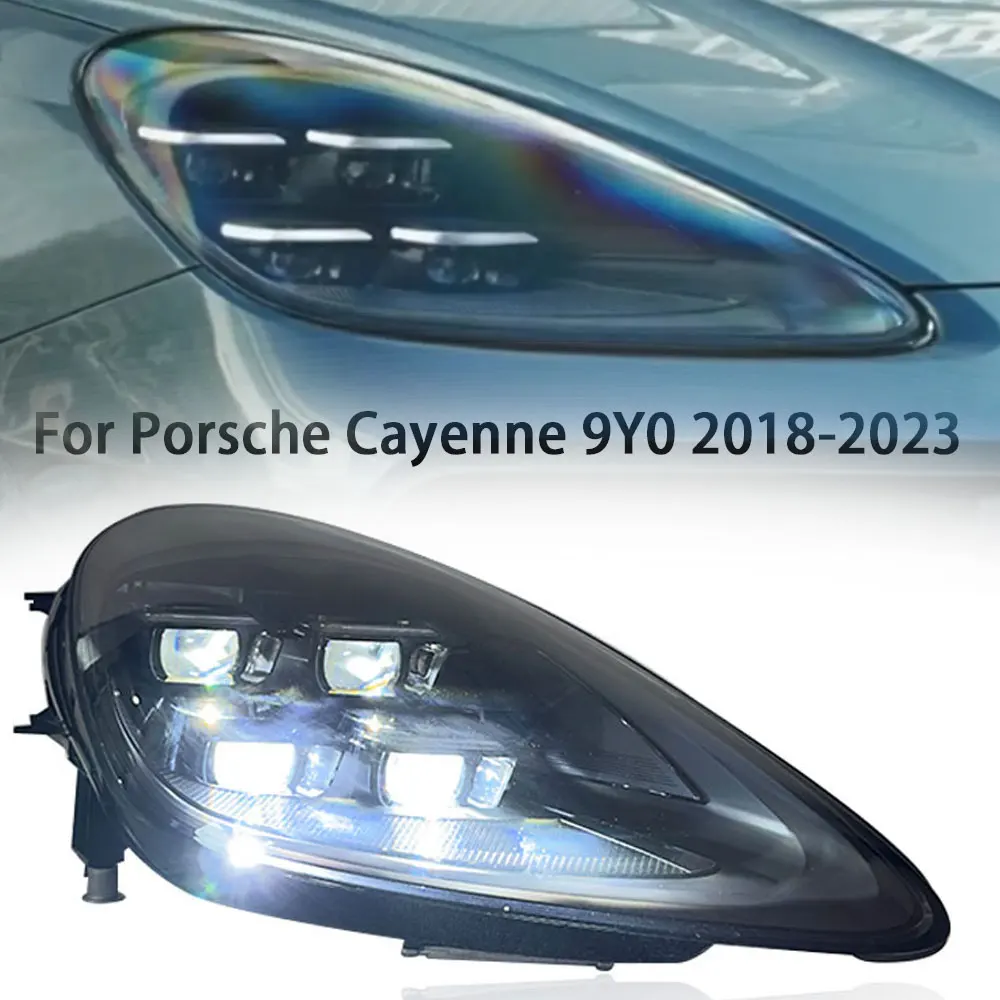 

LED Headlights for Porsche Cayenne 9Y0 2018-2023 Headlight old to new 2024 LED black matrix daily LED Headlamp DRL Auto Car Lamp