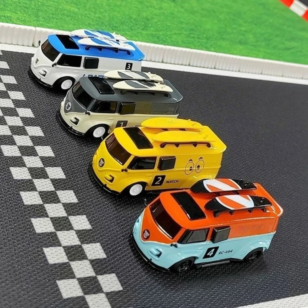 V64 Mini Remote Control Van 1/64 Desktop Wireless Entertainment Electric Simulation Model  Boy's Gift Ornament Toy Car