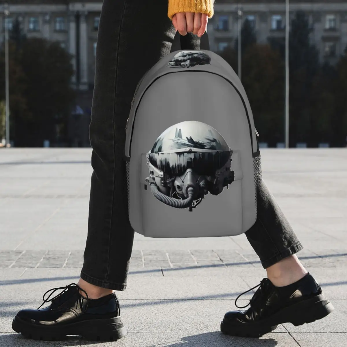 Steampunk Pilot Air Fighter Helmet Backpack Student BookBag Children School Bag Laptop Shoulder Bags for Boys Girls