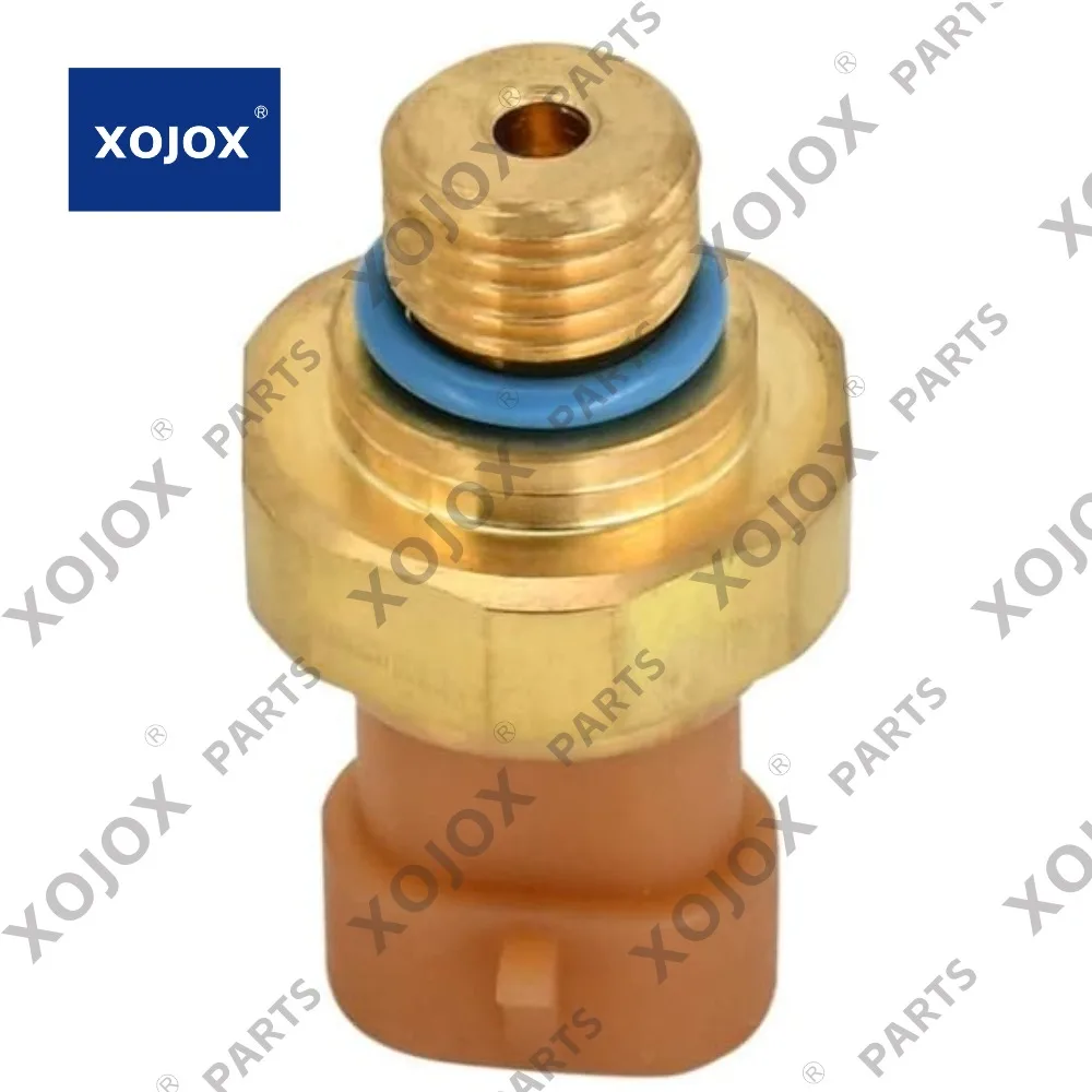 

XOJOX 4921503 Oil Fuel Pressure Sensor Brass Oil Pressure Sensor Switch, 2-Pin Connector, Blue O-Ring Seal