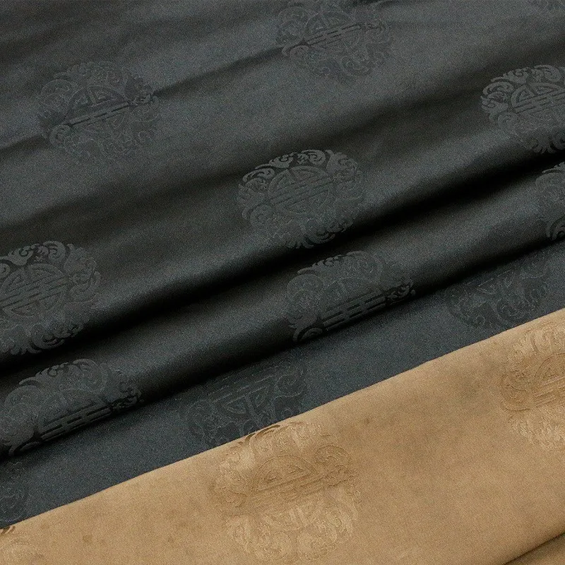 

Silk jacquard satin and fragrant gauze fabric Chinese-style cheongsam dress made of