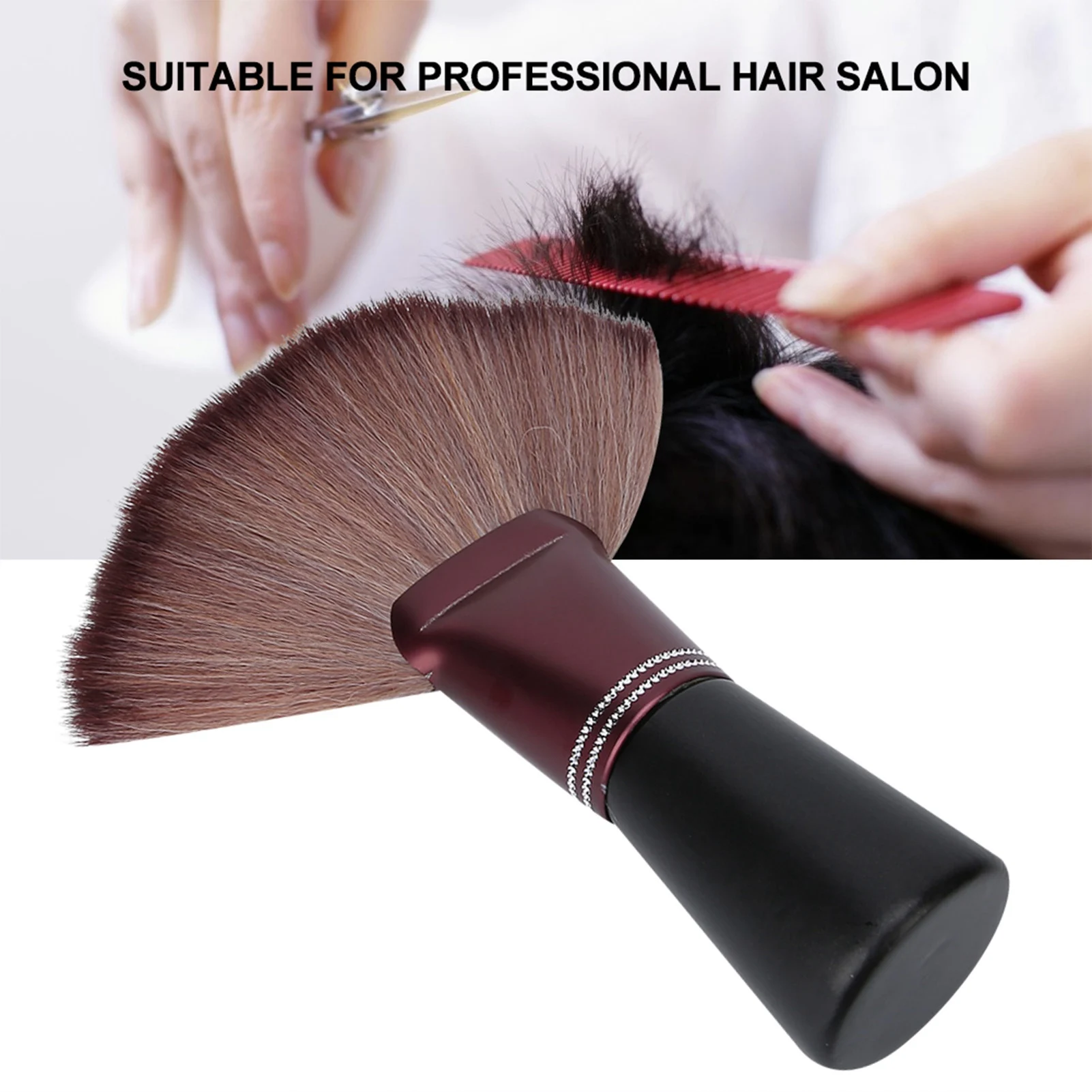 Broken Hair Brush Fan Shape Soft Hairdressing Hair Cutting Broken Hair Sweep Brush Neck Sweep Tool Fan Shape Broken Hair Brush