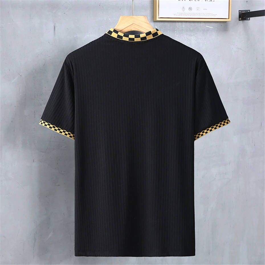 12XL Plus Size Polo Shirt Summer Short Sleeve Polo Shirts Men Fashion Casual Patchwork Shirts Male Summer Tops 12XL