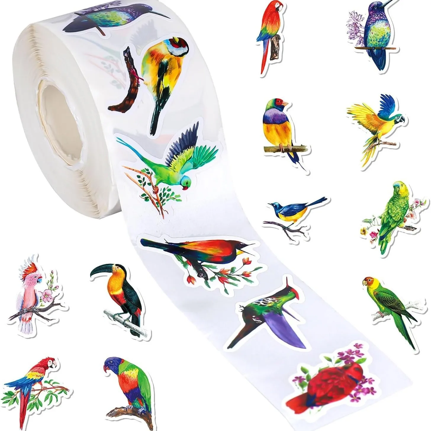 100-500 pièces oiseaux colorés et animaux Carraffiti autocollants ensemble pour bricolage téléphone guitare ordinateur portable valise tasse papeterie