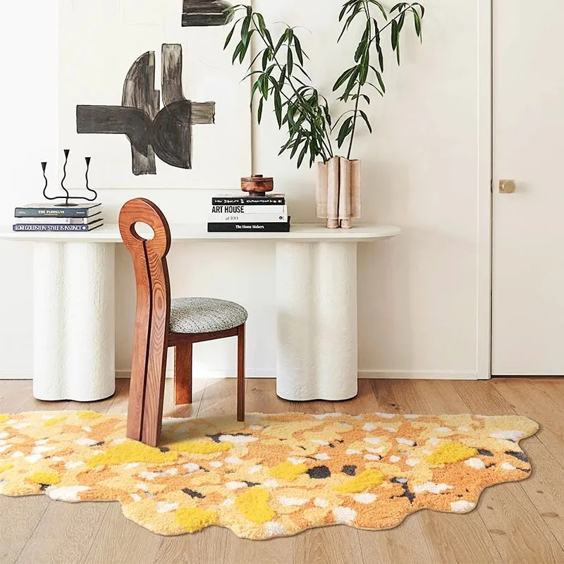 Nordic Ins Moss Carpet Living Room Thick Bedside Floor Mat Irregular Fluffy Area Rug Living Room Washable Hallway Window Mat