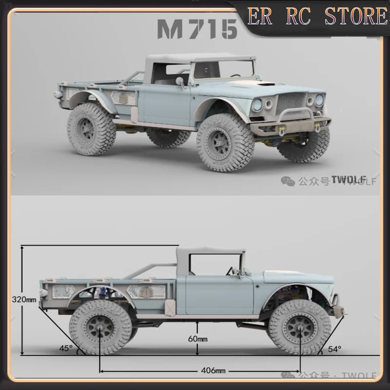 

Twolf Rc 1/8 M715 High Simulation Climbing Remote Control Car Model All-Metal KIT Simulation Electric Model Car High-End Toys