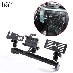 For 2004-2018 Land Rover Defender Center Console Aluminum Alloy Mobile Phone Holder Navigation Bracket Accessories