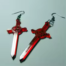 Adventure and Time Dangele Ruby Sword acrylic Drop Earrings Jewelry for Girls Woman Movie Fans Gift Jewelry - AliExpress 36