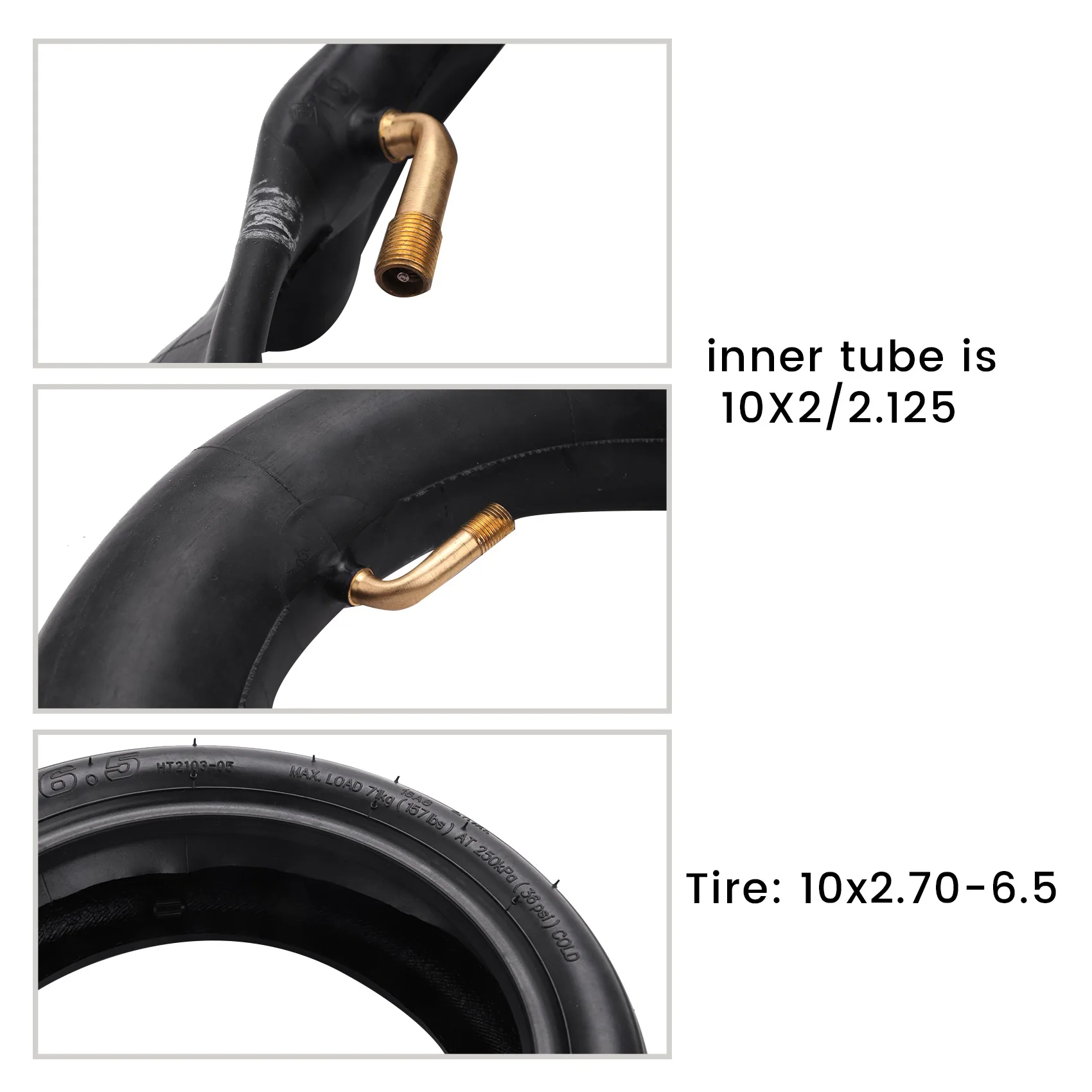 

ABXN-10X2.70-6.5 Внутренняя трубка Внешняя шина 10X2.70-6,5 Накачивающая шина для электрического скутера Аксессуары для балансировочного скутера