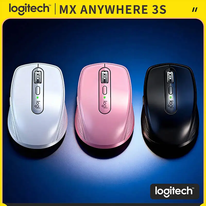 

Компактная мышь Logitech MX Anywhere 3S, эргономичный дизайн, перезаряжаемая, с быстрым прокруткой для портативных ПК Mac