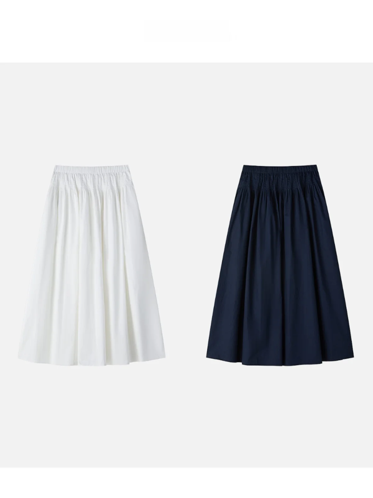 

JINGJING2025 Новая юбка-зонтик с высокой талией, А-силуэт, длинная, однотонная, в стиле Хепберн, 100% хлопок, женская модная весенняя коллекция