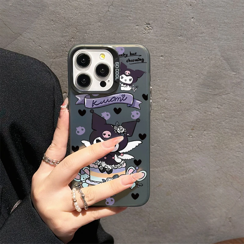 Trend Cartoon Cake Kuromi Soft Cases For Iphone 15 14 13 12 11 Pro Max 7 8 Plus X XR XS Max Shockproof phone Back Covers Y2k