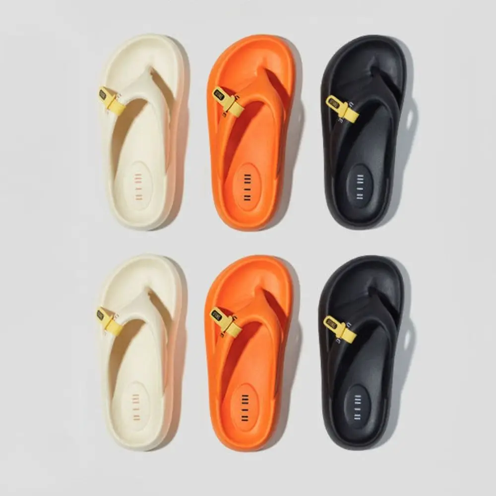 شباشب عصرية ذات نعل سميك من مادة إي في إيه للنساء، صنادل ربيعية ناعمة من الأمام للحمام