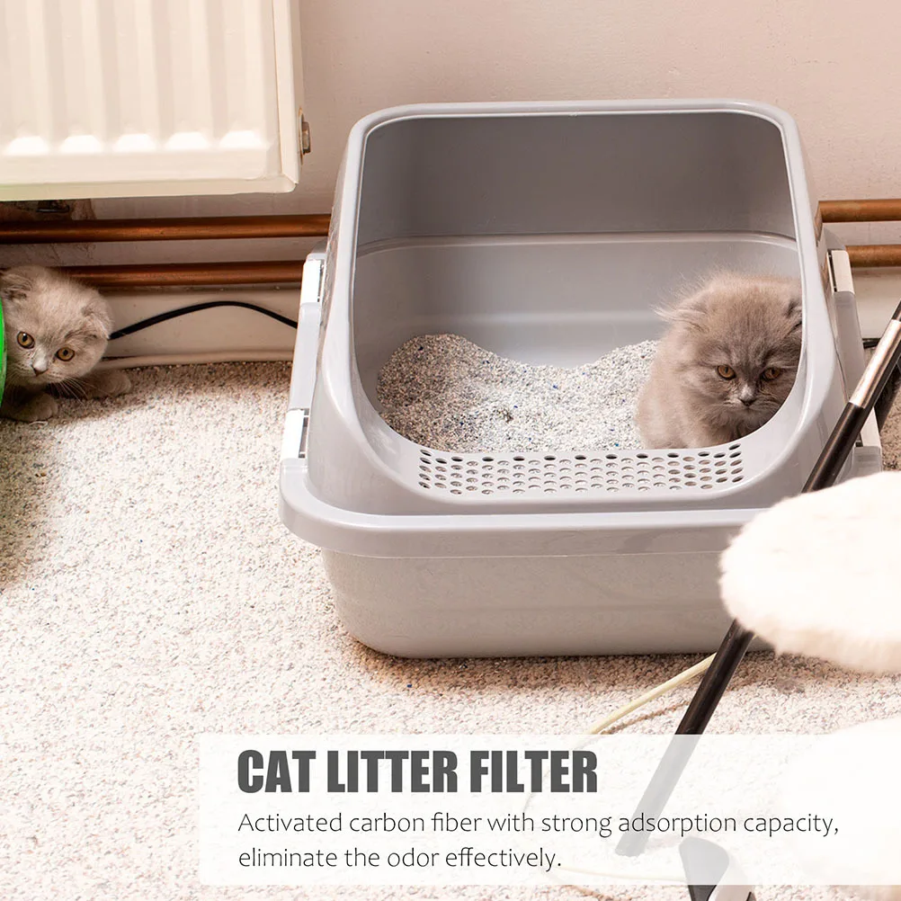 

9Pcs Activated Carbon Filter Pads for Cat Litter Box Odor Remover Replacement Mats Suitable for Dome and Various Shaped Cat