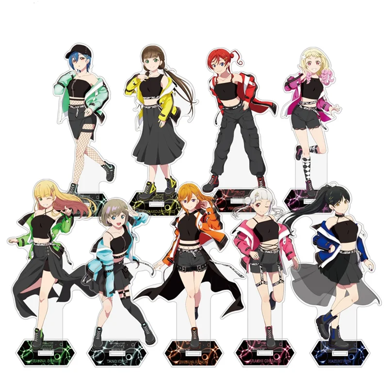 

Campus teenage girl anime Love Live! Black dress series Acrylic standing sign Desktop ornament Friends' festival gifts 15cm