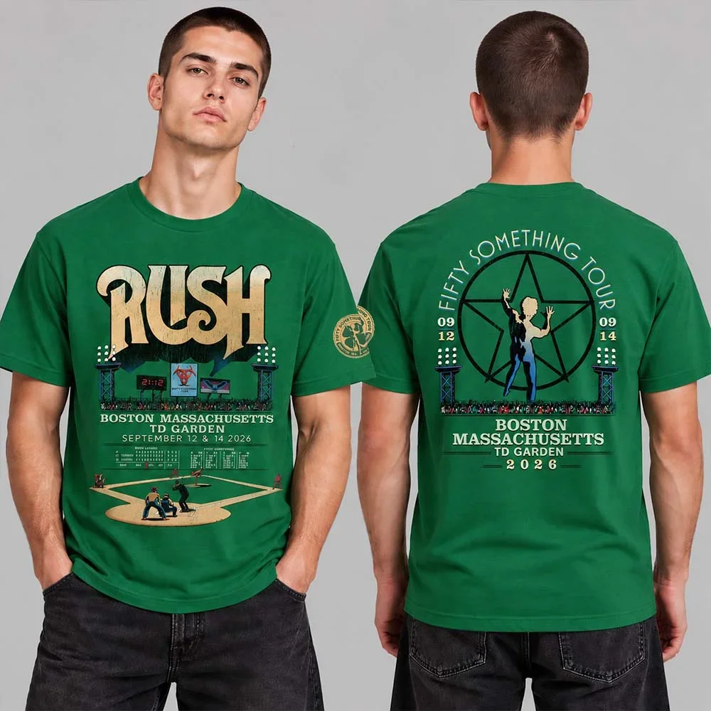 Rush Band Fifty Something World Tour 2026 Boston Event T-shirt Sports Jersey Men's Breathable Quick Dry Fitness Gym Tee Top