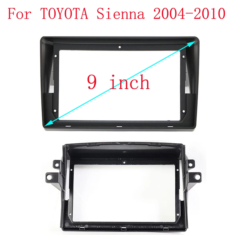 For TOYOTA Sienna 2004-2010 9 Inch Car Radio Stereo 2 Din Head Unit GPS MP5 Android Player Dashboard Fascia Panel Frame Install