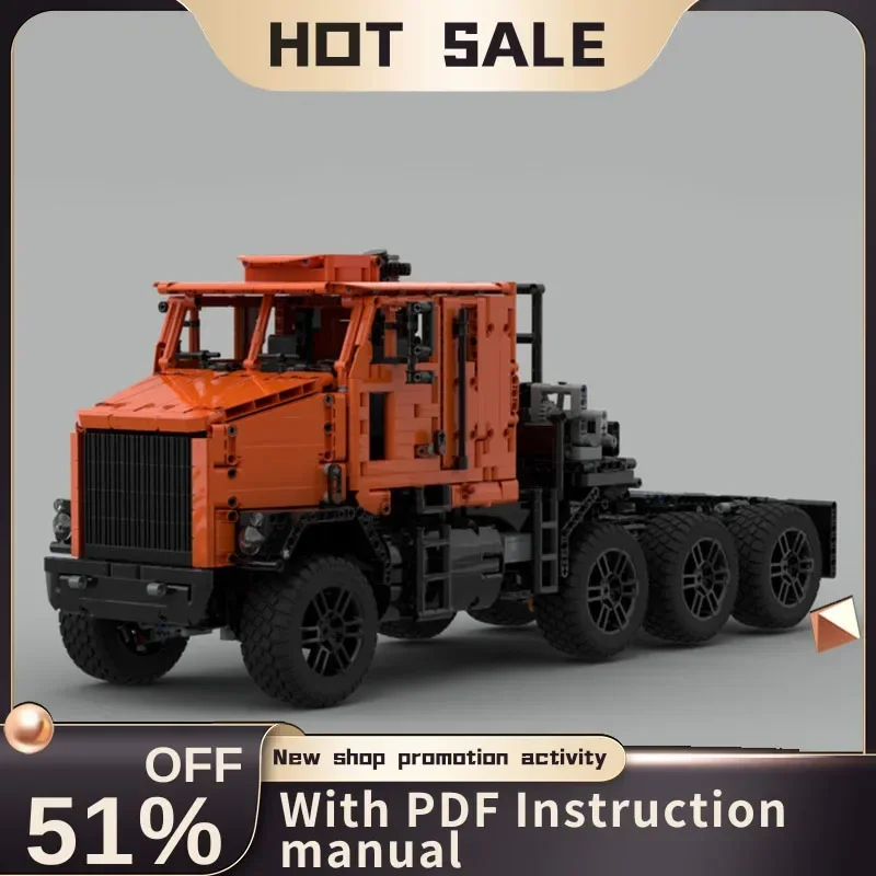 New 2925Pcs Moc City Engineering Series Oshkosh M1070 Truck Model Creative Ideas Kids Toys Birthday Gifts Tech Custom Puzzle