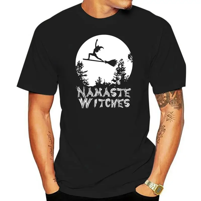 Men T Shirt Namaste Witches Halloween Yoga T-Shirt(1) Women T-Shirt