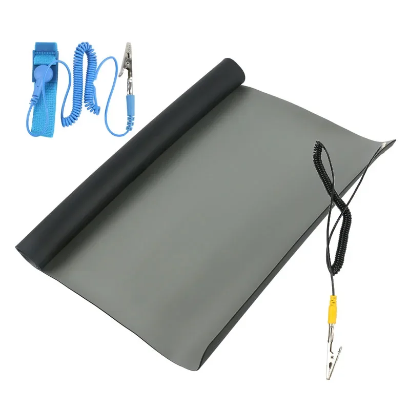 700*500*2.0mm Anti-Static Mat+ESD Wrist +Ground Wire for Mobile Computer Repair ESD Mat  Antistatic Blanket For line working