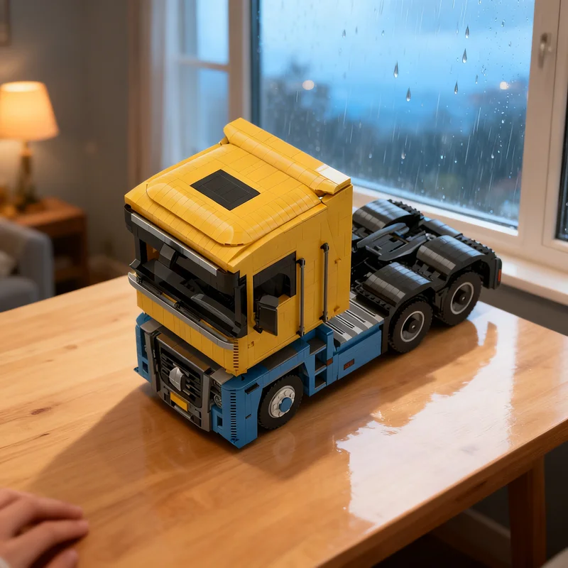 

2614pcs MOC Renault Magnum Truck Yellow And Blue Technical Model Building Blocks Creative Gift DIY Display Decor Adult Premium