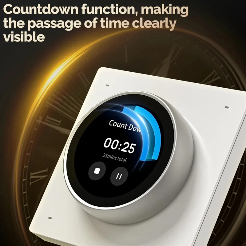 ELECT-Tuya Wifi Smart Knob Central Control Screen Touch Rotate Switchh 3 Relays Smart Knob Switchh