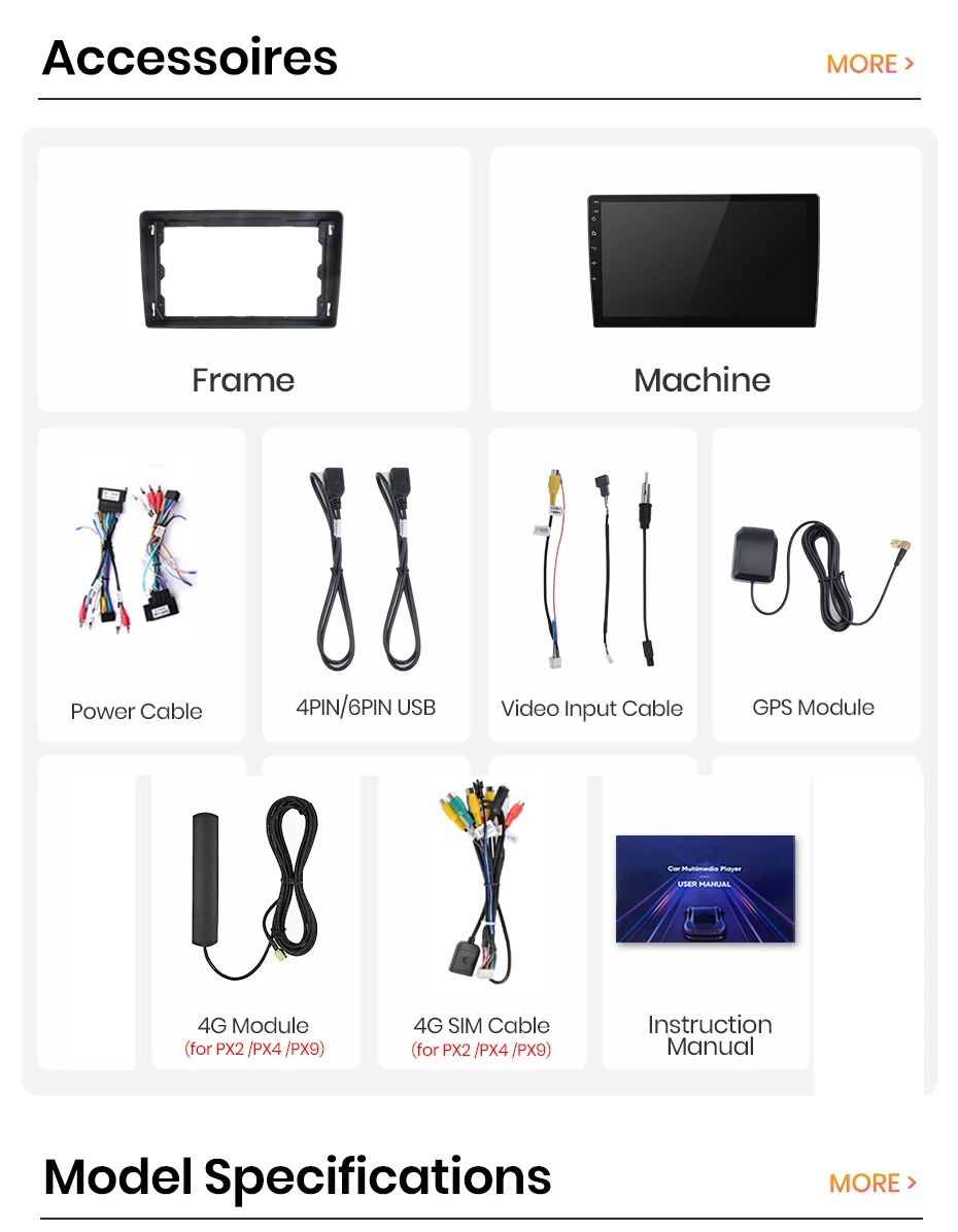 AWESAFE Kabelloses CarPlay Android Auto Radio für Ford Focus Transit Fiesta C S Max Galaxy Auto Intelligente Systeme RDS GPS FM BT – Detail 4
