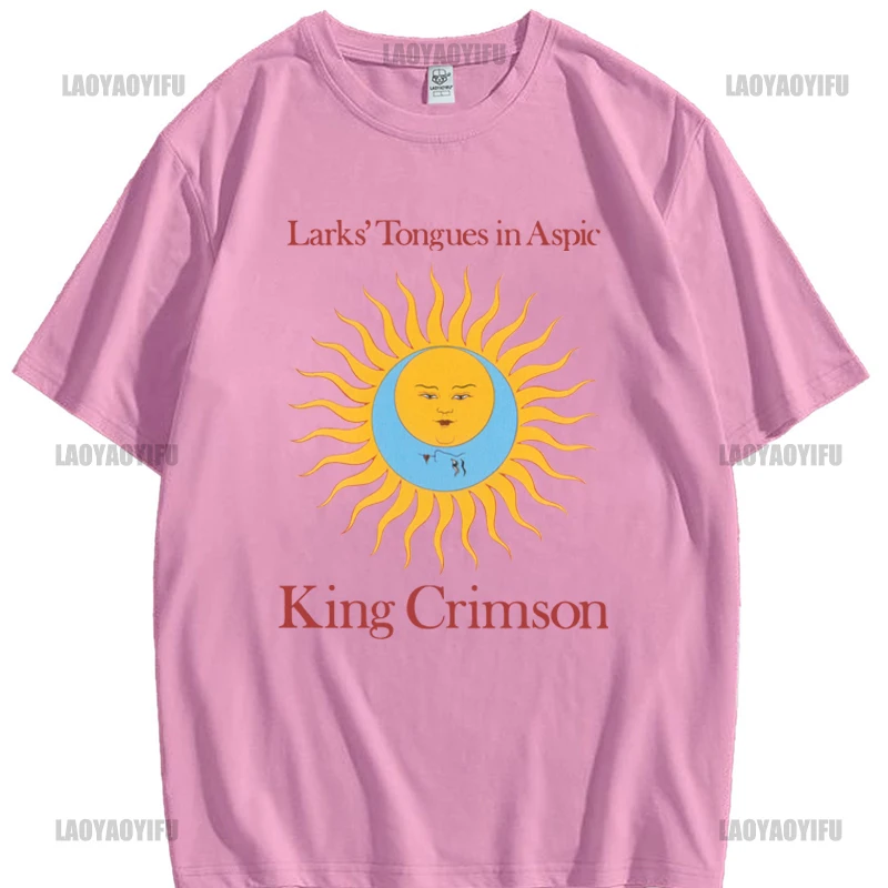 تي شيرت King Crimson Rock Music مطبوع عليه فرقة جرافيك تي شيرت قطني للرجال تي شيرت جديد تي شيرت نسائي