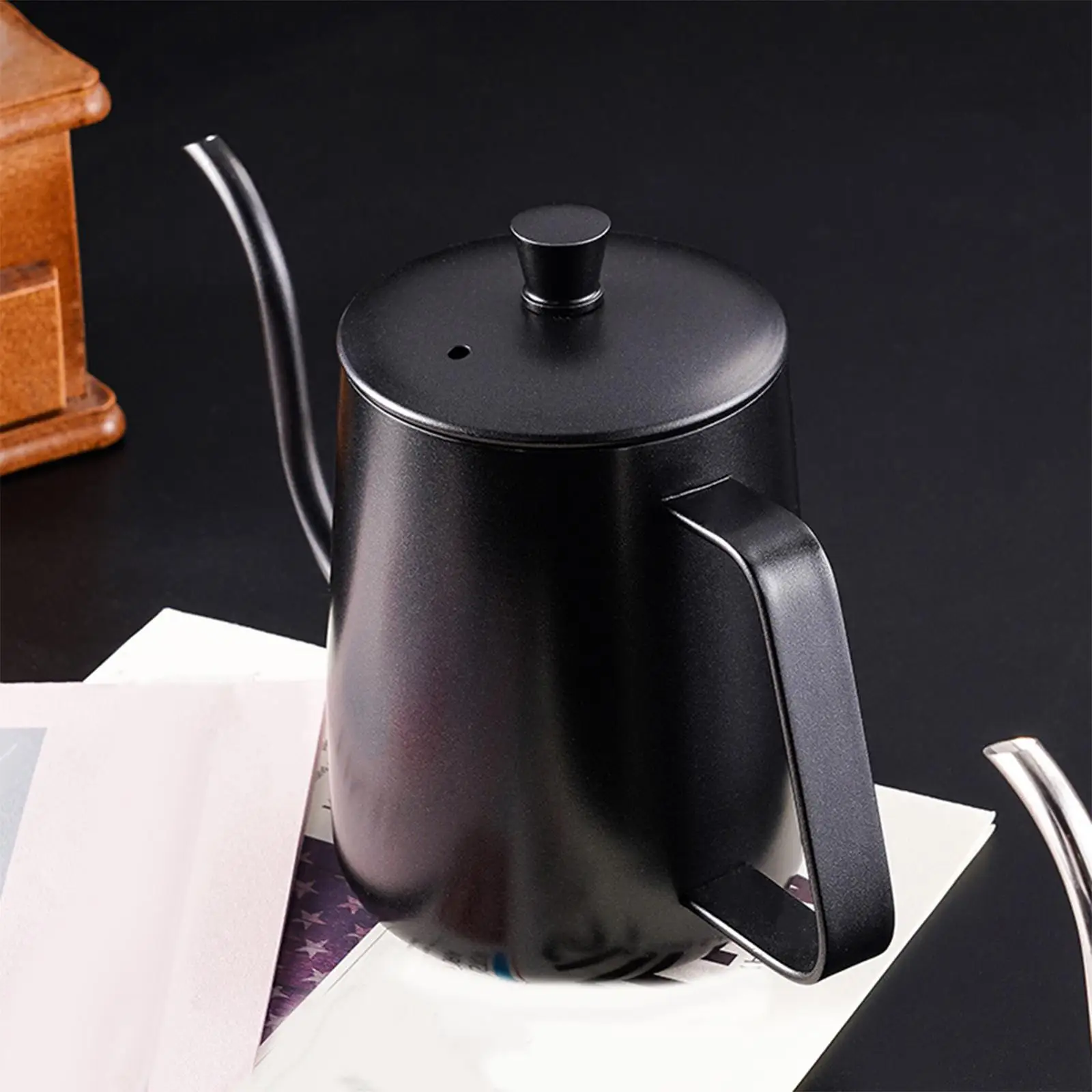 Stainless Steel Kettle Long Narrow Drip Coffee Pouring Kettle
