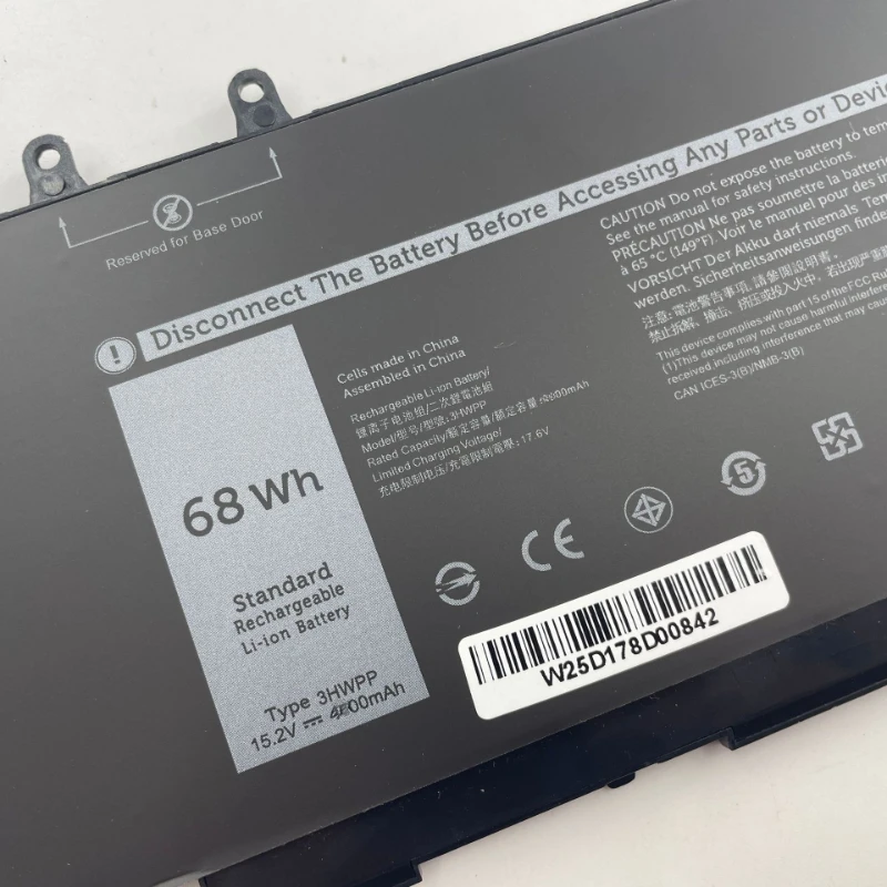 ل Dell Latitude 5401 5410 5411 5501 5510 5511 الدقة 3541 3551 انسبايرون 7706 2 في 1 3HWPP استبدال بطارية الكمبيوتر المحمول