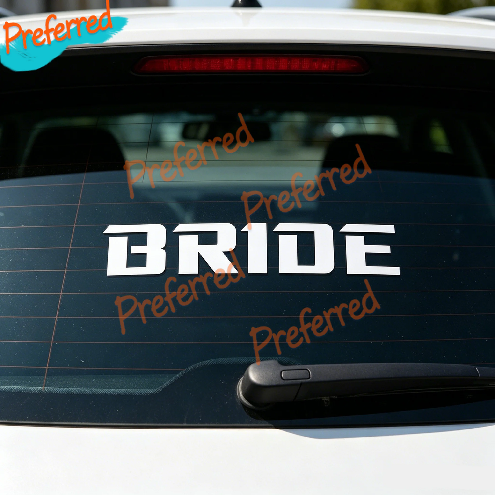 2x Pegatinas Vinilo Bride Car Sticker Bucket Seat Window Bumper JDM DUB VAG Customizable in Any Sticker Size -No Background