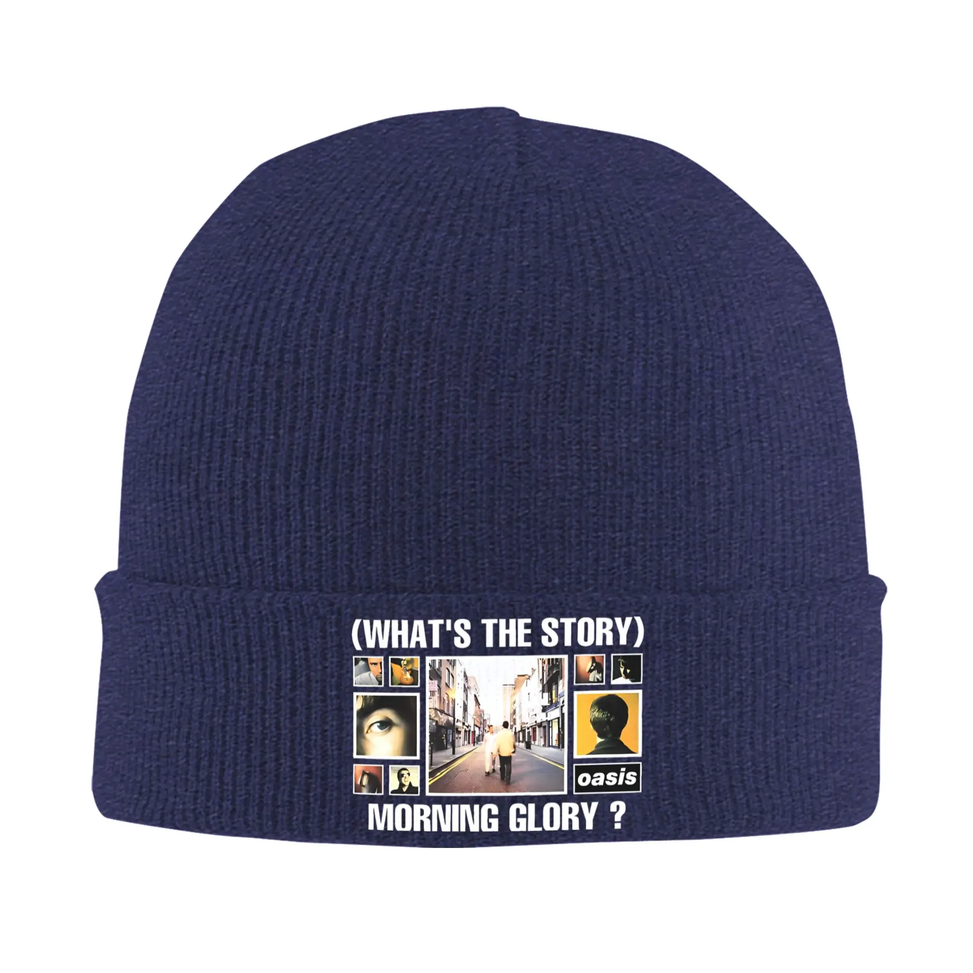 O-Oasis Whats the Story Morning Glory Kerjakan  Knitted Hat for Women Men Beanie Autumn Winter Hat Acrylic  Hip Hop Melon Cap