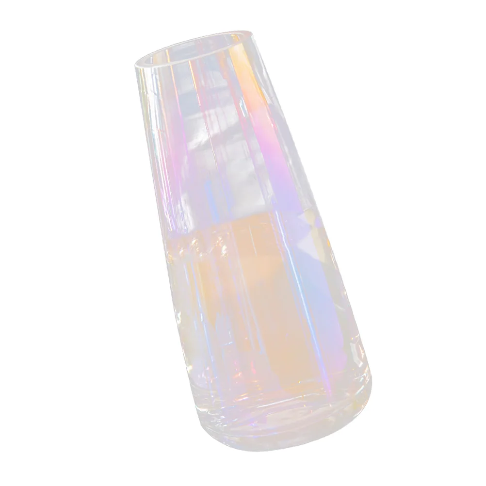 Стеклянная цветочная ваза с уникальным дизайном для декора стола