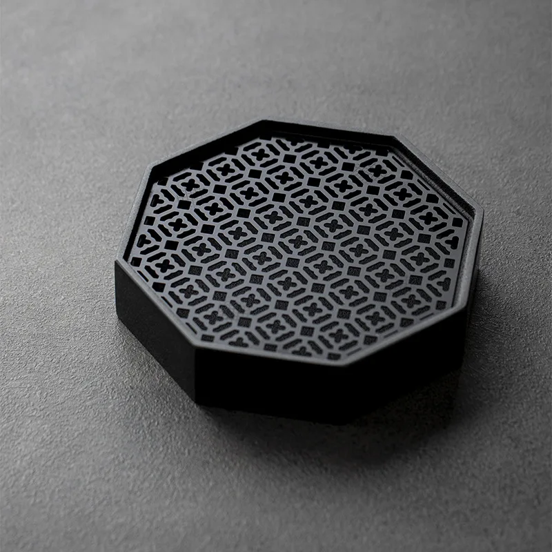 Natural Wujinshi Tea Tray Dry Brewing Table Chinese Hollow Pot Bearing Base Light Luxury Simple Tray Tea Sea