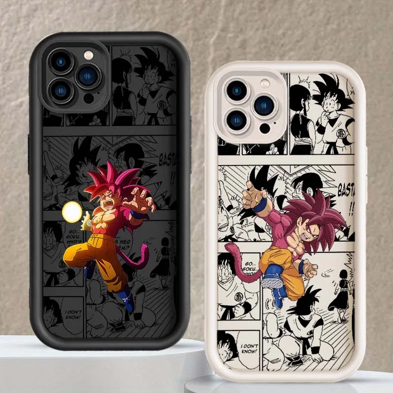 

D-Dragon Ball Saiyan Son Goku Art For Apple iPhone 17 16 15 14 13 12 11 Plus Pro Max Eye Ladder Phone Case Cover