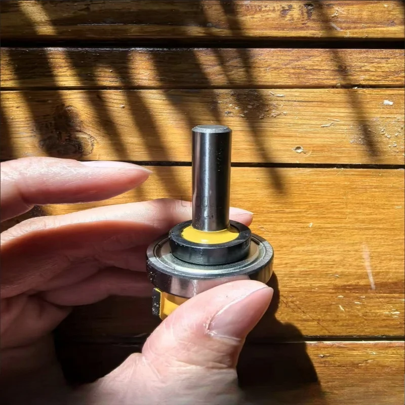 Bearing Guided Round Bottom Router Bit Woodworking Profiling Double Arc Groove Lock Hole Milling Cutter for Wood Carving Cutting