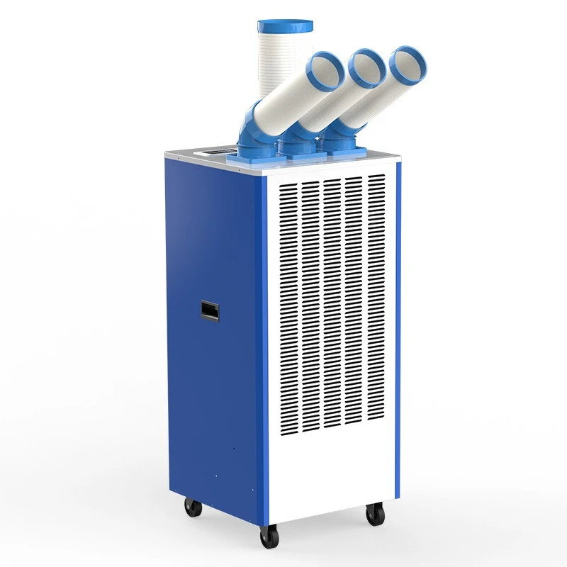 Post air conditioner injection molding die casting machine, three-tube air cooler in processing workshop