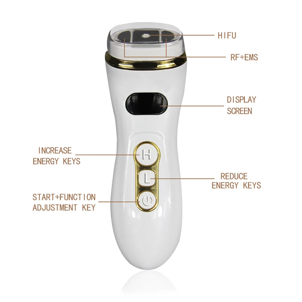Mini Ultrasound Radio Frequency Instrument EMS Microcurrent Facial Beauty Machine Skin Care Firming