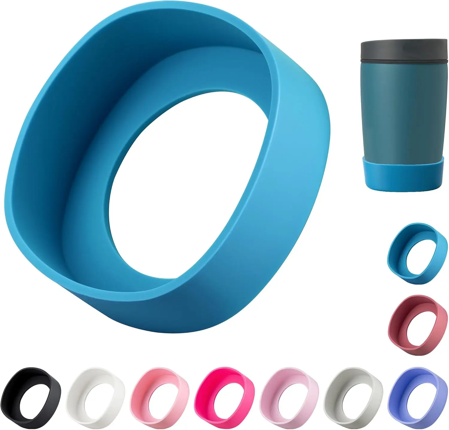 1Pc Silicone Cup Bottom Pad Round Anti Scald Anti Fall Protector Color Odorles Thermostable Waterproof NonSlip Cup Support Cover