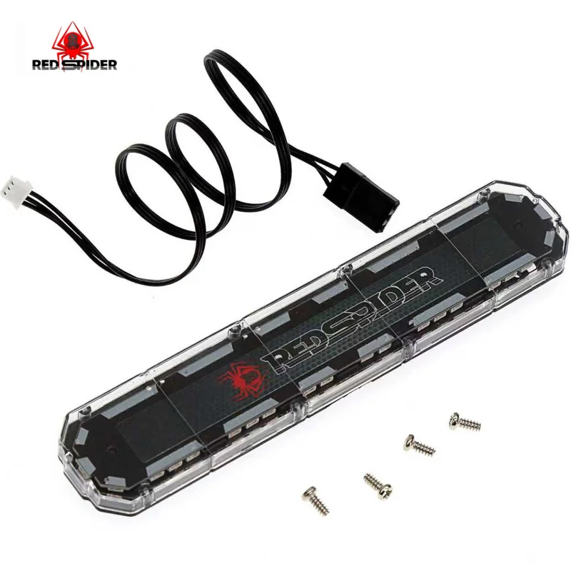 

RS Red Spider 1/14 Tamiya Трактор Светодиодные красные, синие и желтые сигнальные огни, грязевой пожарный автомобиль Полицейские фары R432