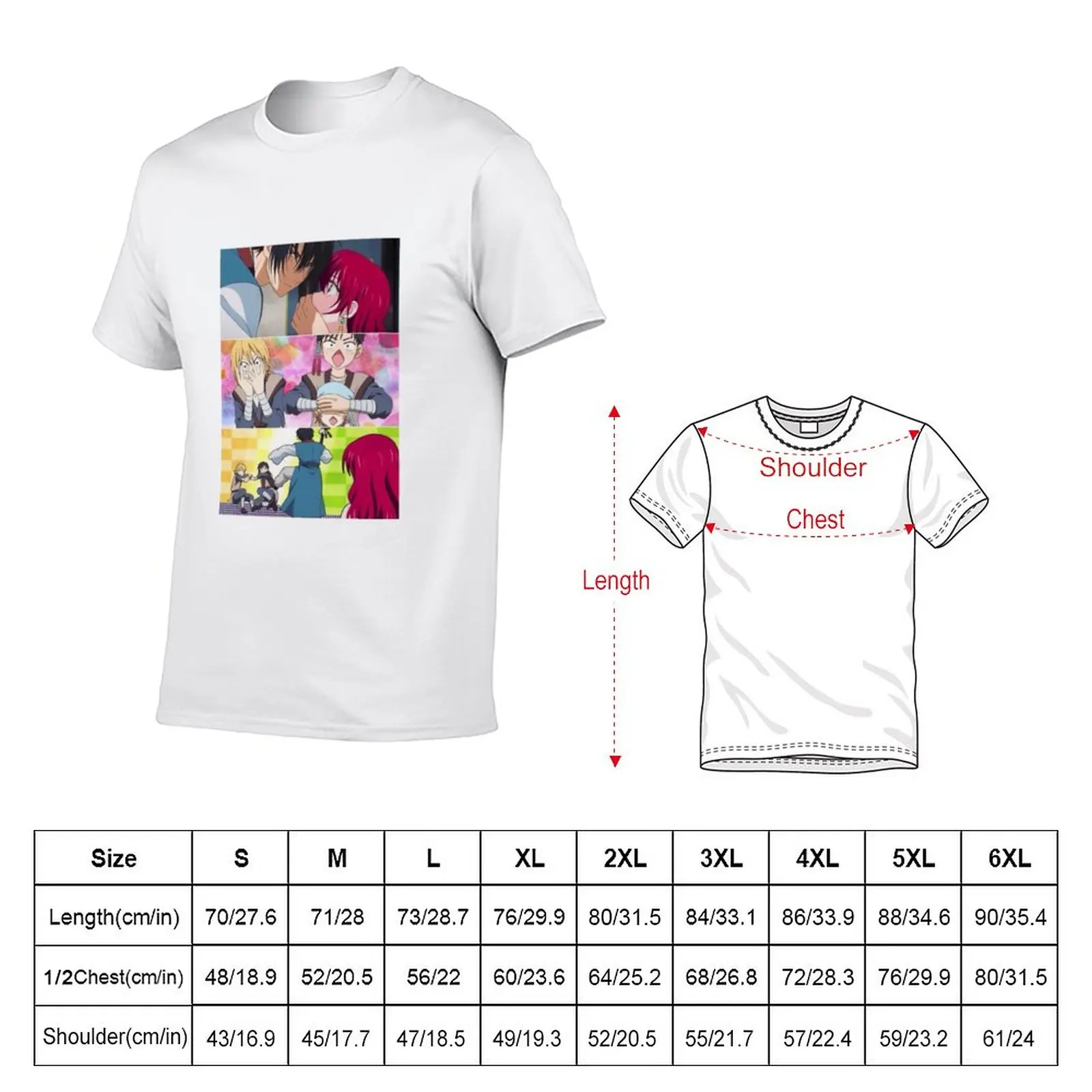 akatsuki no yona anime T-Shirt quick drying sublime customizeds heavy weight t shirts for men