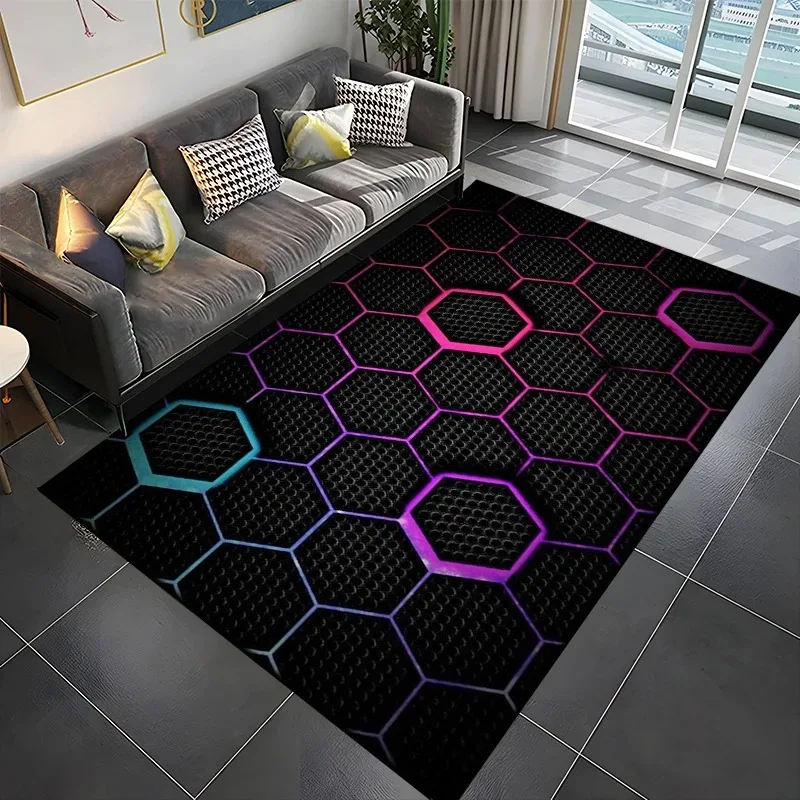3D Licht Luxus Spiegel Geometrische Große Bereich Teppich Teppich für Zuhause für Wohnzimmer Schlafzimmer Sofa Dekor Boden Kinder Spielen Matte geschenk
