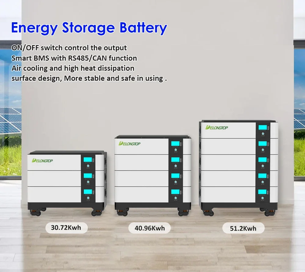 DELONGTOP The Most Of Popular 10KWH 20KWH 30KWH 40KWH 50KWH Lithium Ion LiFePO4 Battery Stackable Energy Storage Battery 51.2V