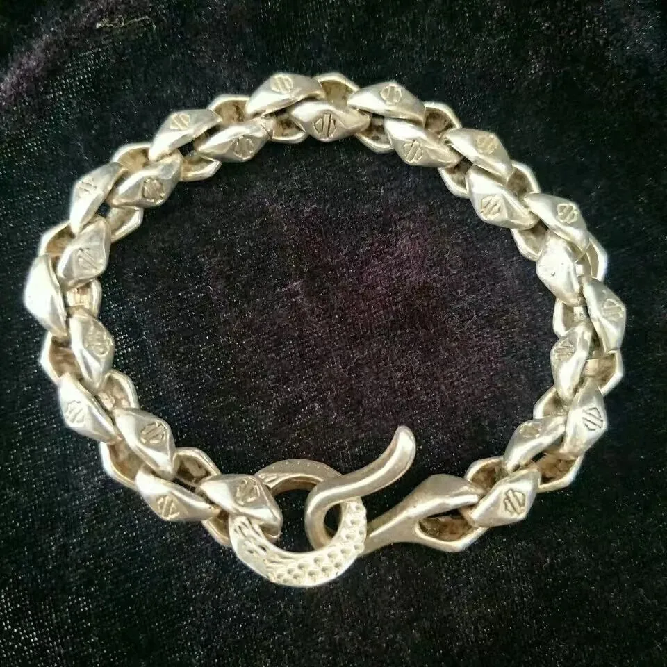 

S925 Old Tibetan Silver Carefully Designed Luxury String Bracelet For Men And Women Couple Personalized Gift