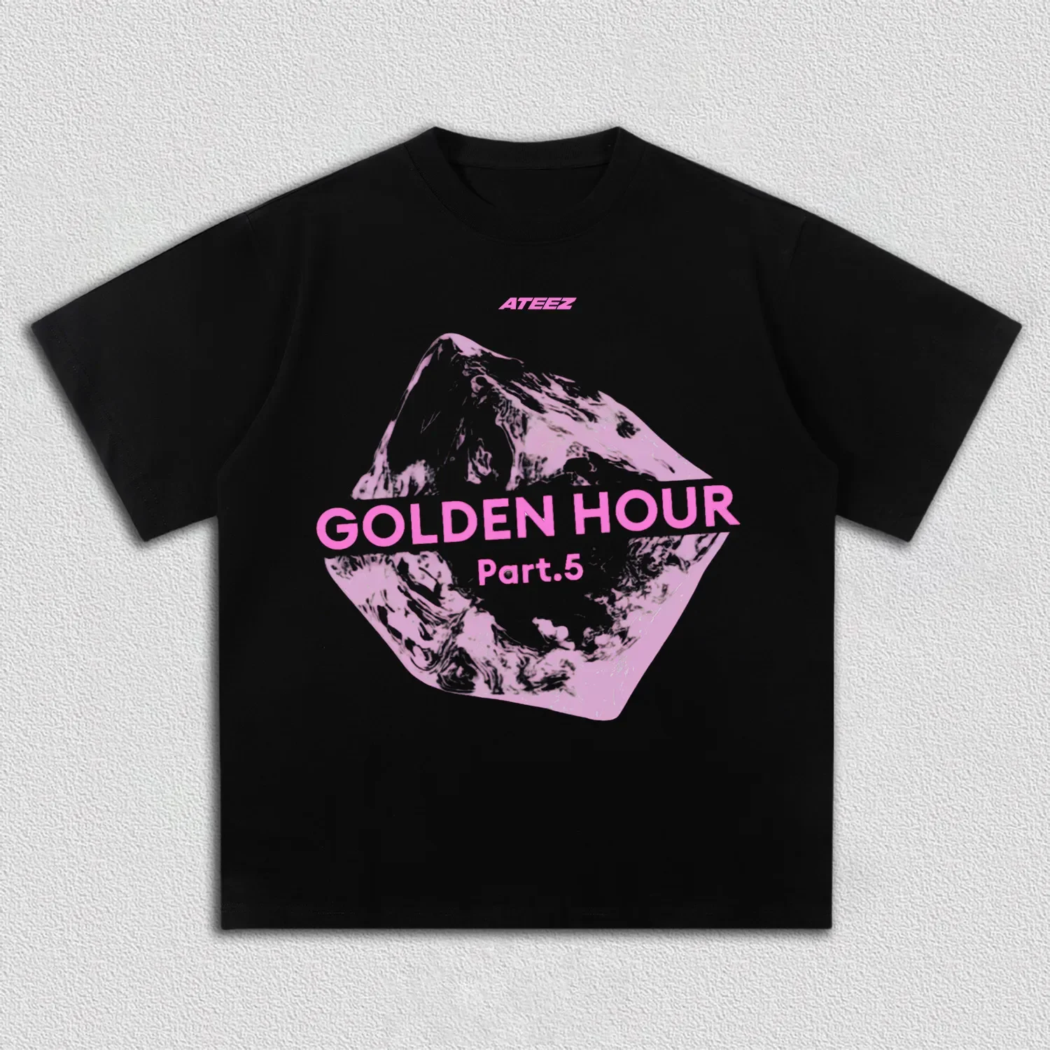 ATEEZ Album GOLDEN HOUR : Part.5 Printed T shirts Men and Women 100%Cotton Y2K Clothing Fashion O-Neck Short Sleeved Casual Tee