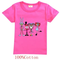 Neuer Film die erstaunliche digitale Zirkus kleidung Kinder Pomni und Jax T-Shirt Baby Mädchen Freizeit T-Shirt Kleinkind Jungen Kurzarm Tops