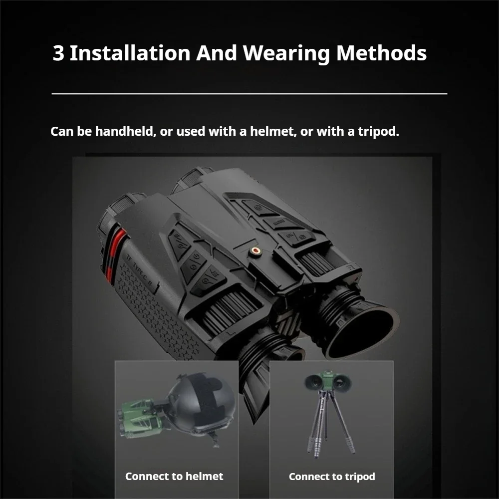 NVC800 WIFI مناظير للرؤية الليلية بالأشعة تحت الحمراء مثبتة على الرأس 4K UHD كاميرا تلسكوب رقمية للصيد والتخييم مع تكبير 16X 48MP #4
