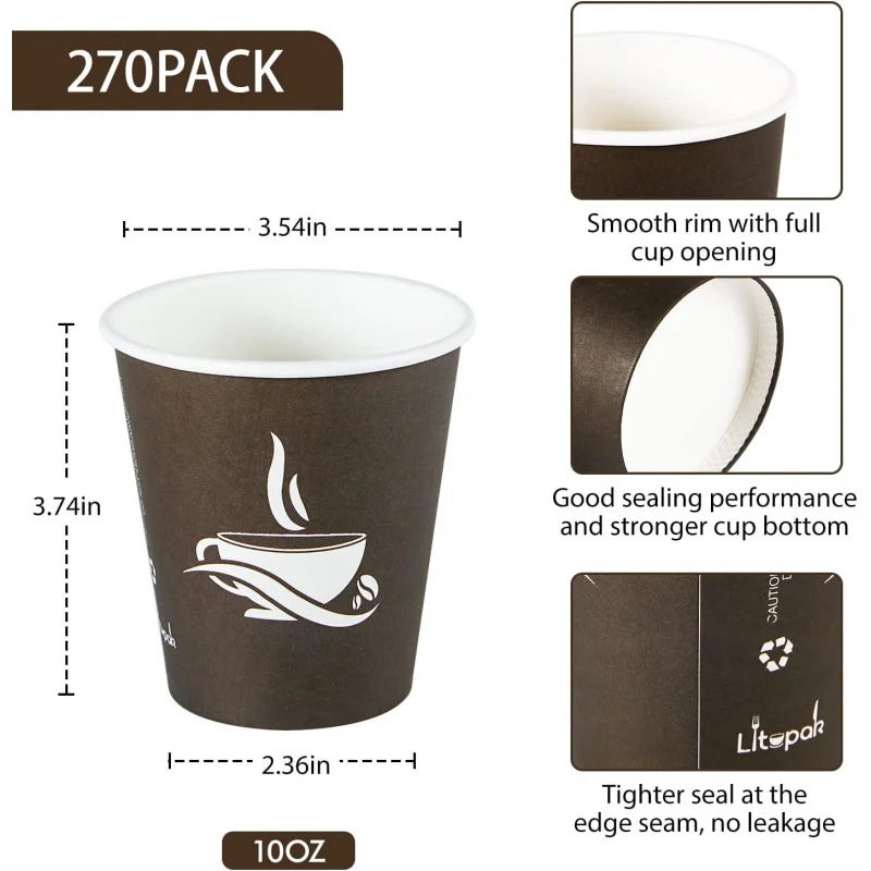 10 00piece.Custom.Custom Logo Disposable Paper Cups Coffee Drinking Cups Paper Hot Cups Party Picnic Travel and Events