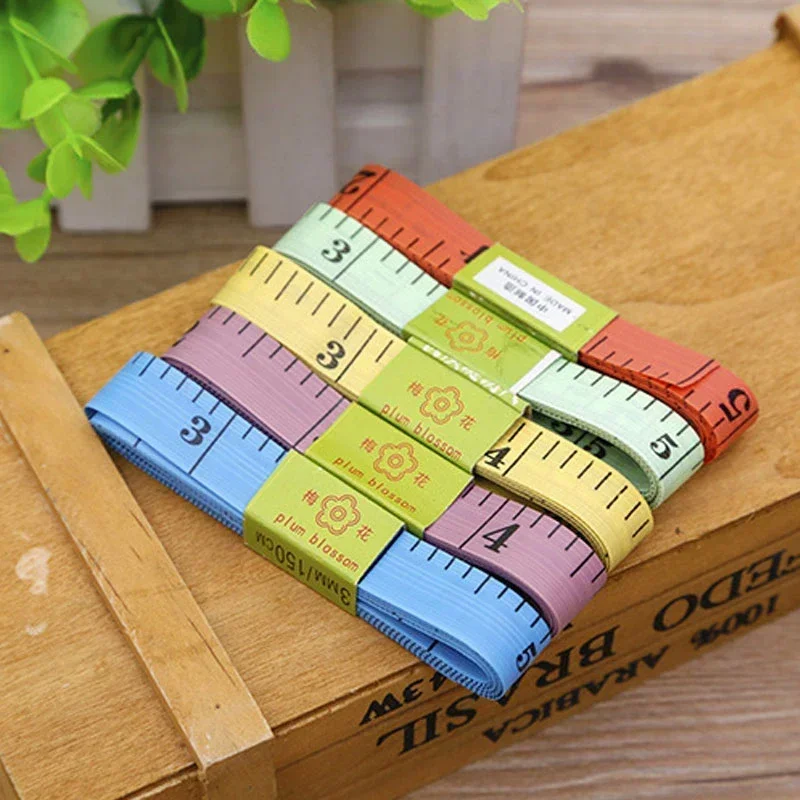 

150cm/60" Sewing Tailor Soft Tape Measure Centimeter Meter Sewing Measuring Tape Body Measuring Ruler Random Color Sewing Tool